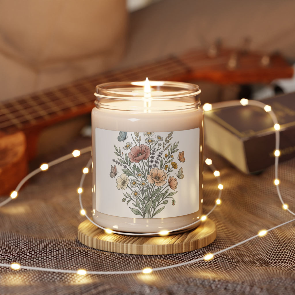 Floral Meadow Soy Candle — 9oz Scented Jar