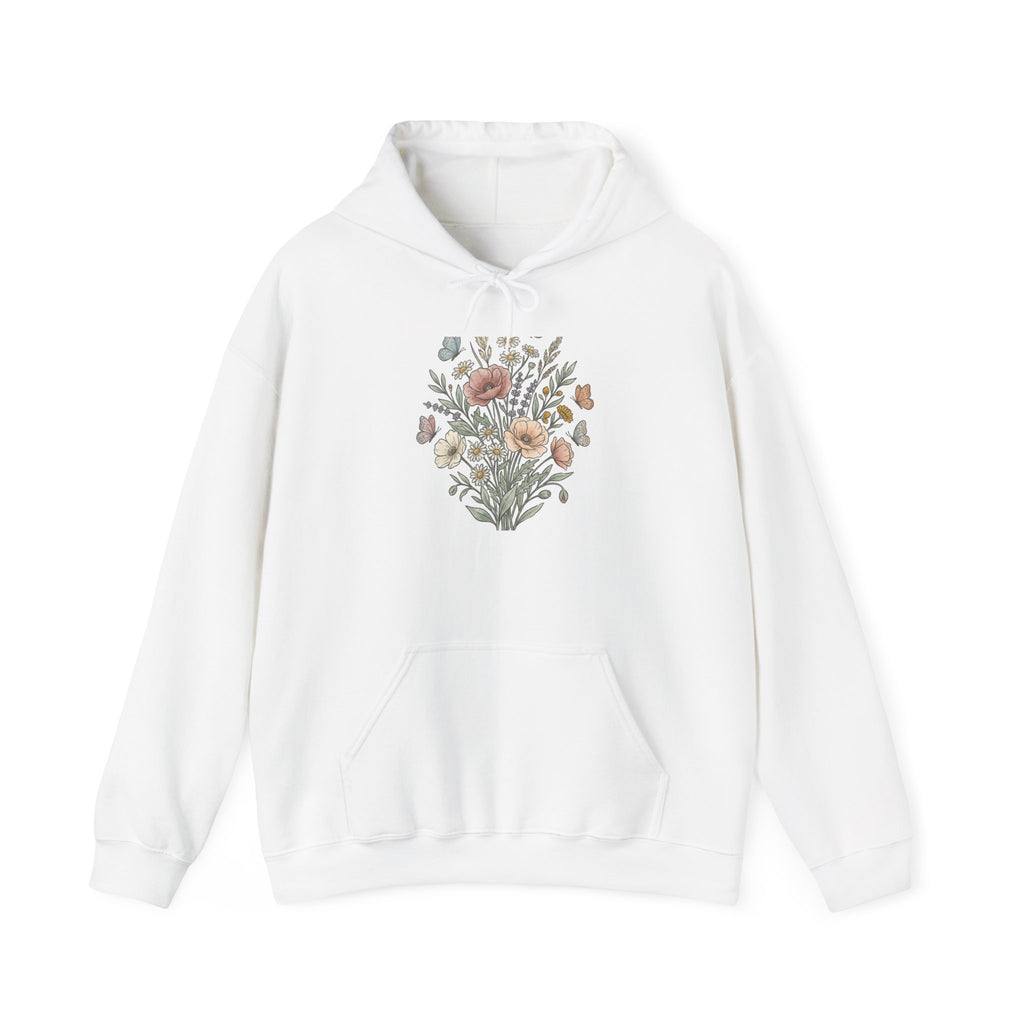 Floral Bouquet Hoodie — Vintage Wildflower Garden Sweatshirt
