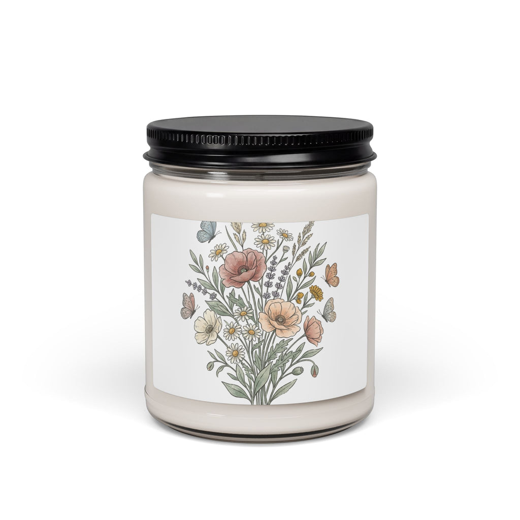 Floral Meadow Soy Candle — 9oz Scented Jar