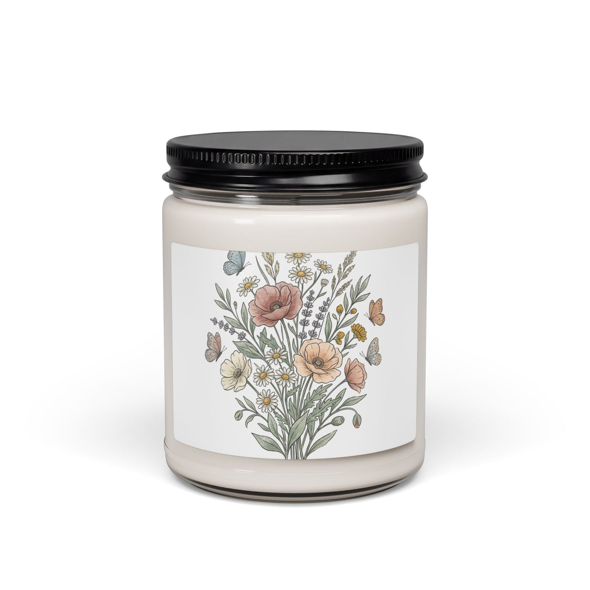 Floral Meadow Soy Candle — 9oz Scented Jar