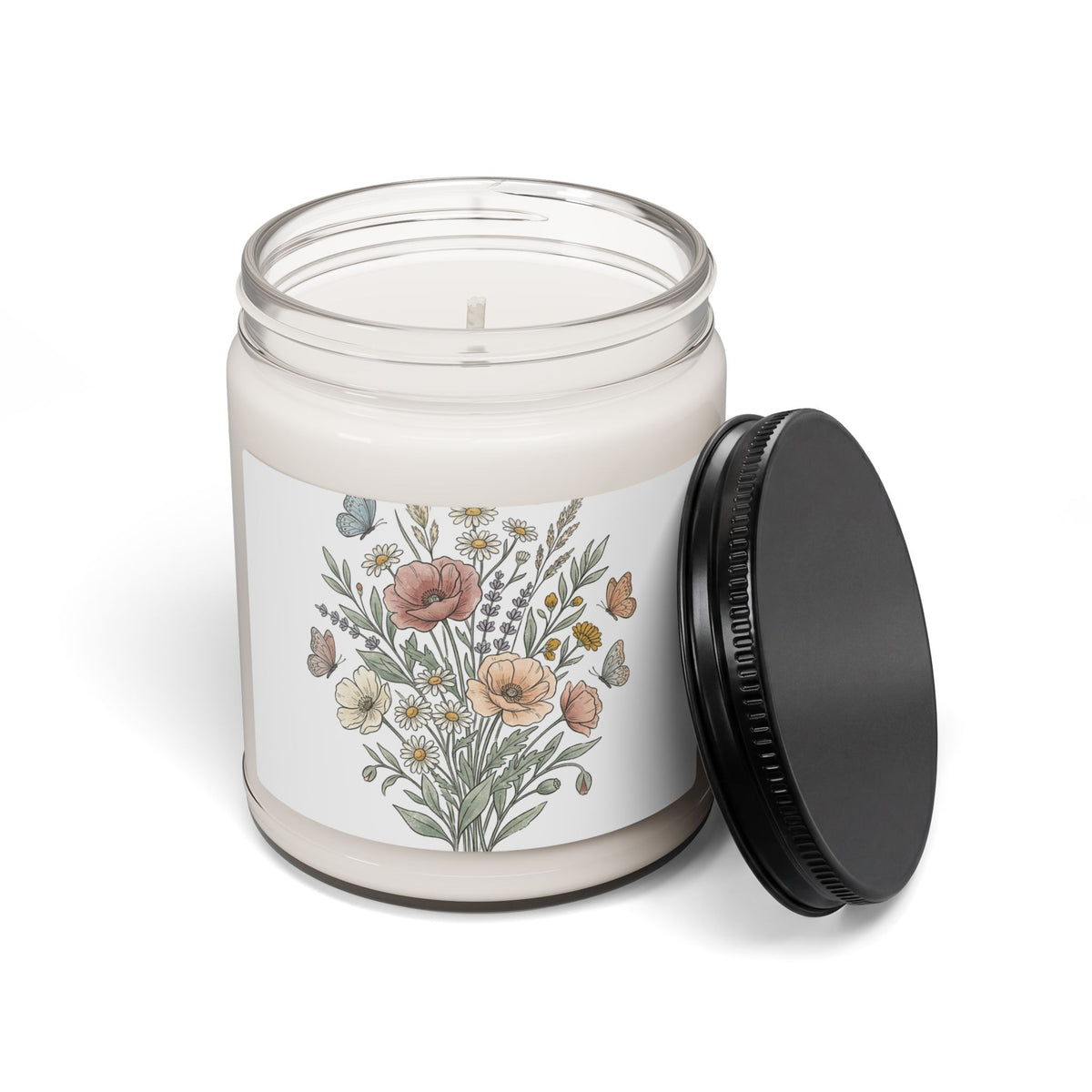 Floral Meadow Soy Candle — 9oz Scented Jar